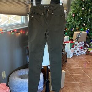 Girls Olive Skinny Jeans